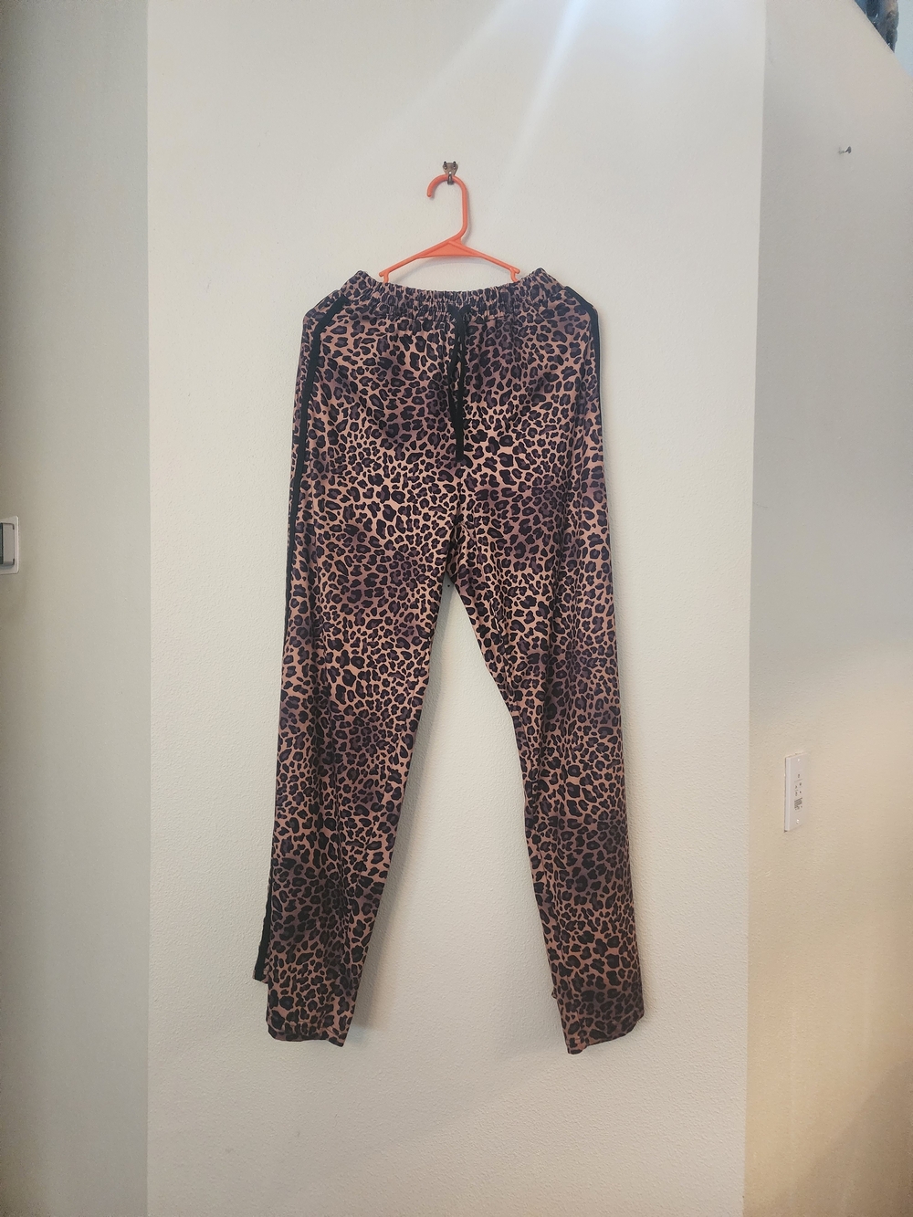 Shein Leopard Print Joggers in Brown & Black